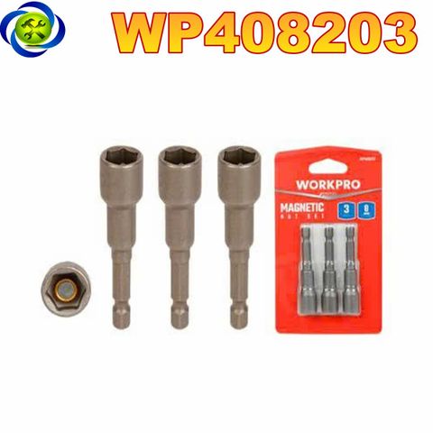 Bộ kẹp vít từ tính, kích thước: 65x8mm (1 bô = 3 cái) Workpro - WP408203