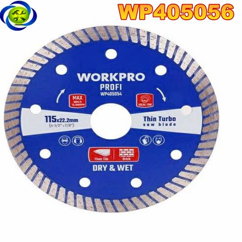 Lưỡi cưa đĩa cắt kim cương Turbo, Ultrathin Turbo để cắt chuyên nghiệp 180x22.2x7mm Workpro - WP405056
