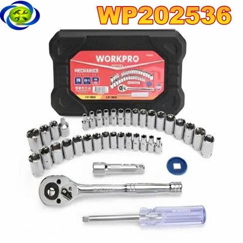 Bộ đầu cờ lê thay thế 1/4 inch + 3/8 inch (1 SET = 39 cái) - WP202536