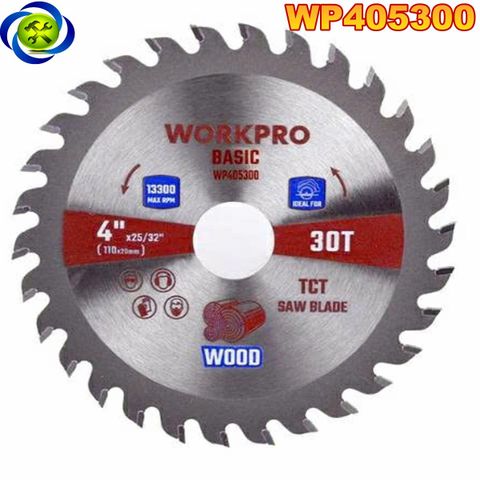 Lưỡi cưa cắt gỗ, loại cơ bản, kích thước: 110x20x30T Workpro - WP405300