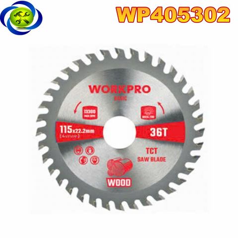 Lưỡi cưa cắt gỗ, loại cơ bản, kích thước: 125x20x40T Workpro - WP405302