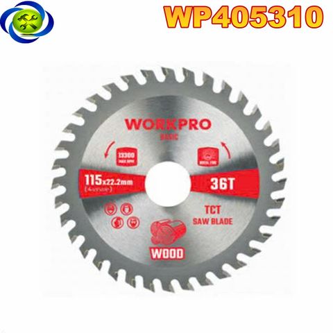 Lưỡi cưa cắt gỗ, loại cơ bản, kích thước: 180x25.4x40T Workpro - WP405310
