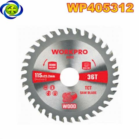 Lưỡi cưa cắt gỗ, loại cơ bản, kích thước: 180x25.4x60T Workpro - WP405312