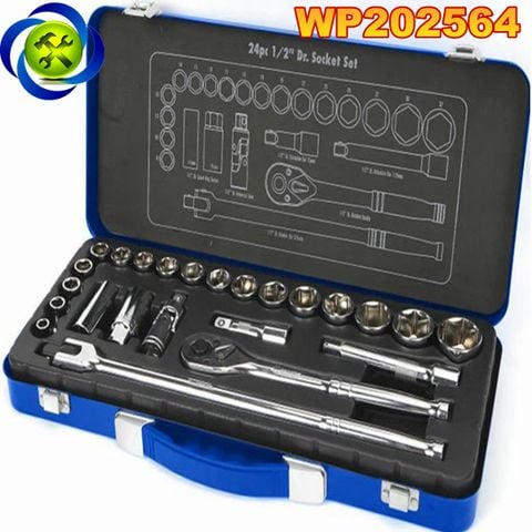 Bộ đầu cờ lê thay thế, kích thước: 1/2 inch (1 bộ = 24 cái) Workpro - WP202564