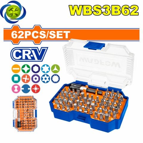 Bộ 62 mũi bắt vít đa năng WadFow WBS3B62