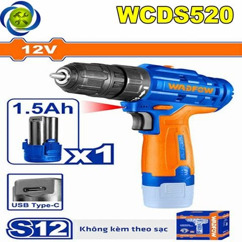 Máy Khoan Vặn Vít Dùng Pin Wadfow WCDS520 12V