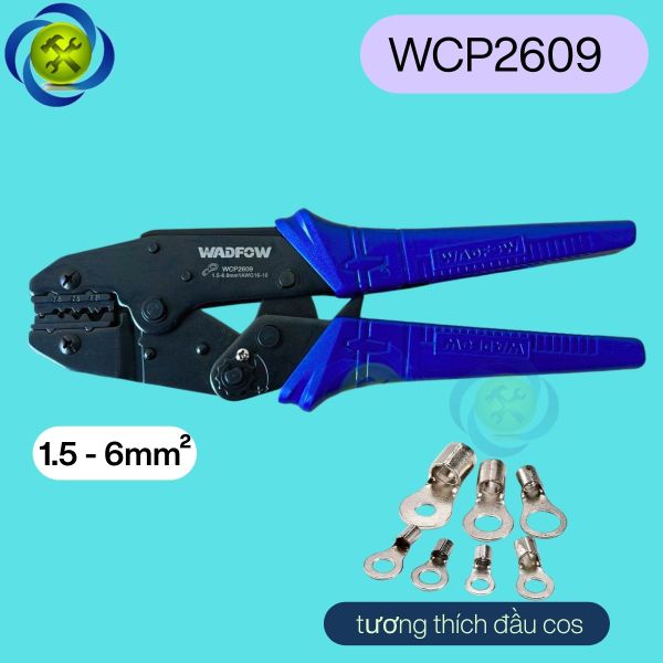 Kìm Bấm Cos Điện Không Bọc Nhựa WADFOW WCP2609 1.5-6mm2 dài 228mm 9 inch