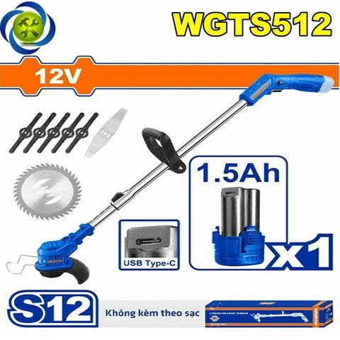 Máy Cắt Cỏ Dùng Pin 12V Wadfow WGTS512 (không kèm dây & đầu sạc)