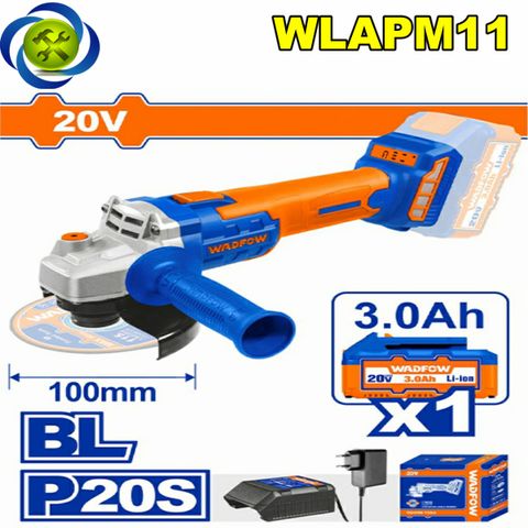Máy Mài Góc Dùng Pin 20V Wadfow WLAPM11 (không chổi than)