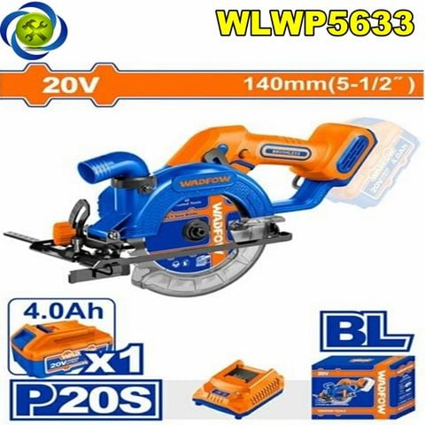 Máy Cưa Đĩa Dùng Pin 20V Wadfow WLWP5633 (1 Pin 4.0Ah, 1 Sạc)