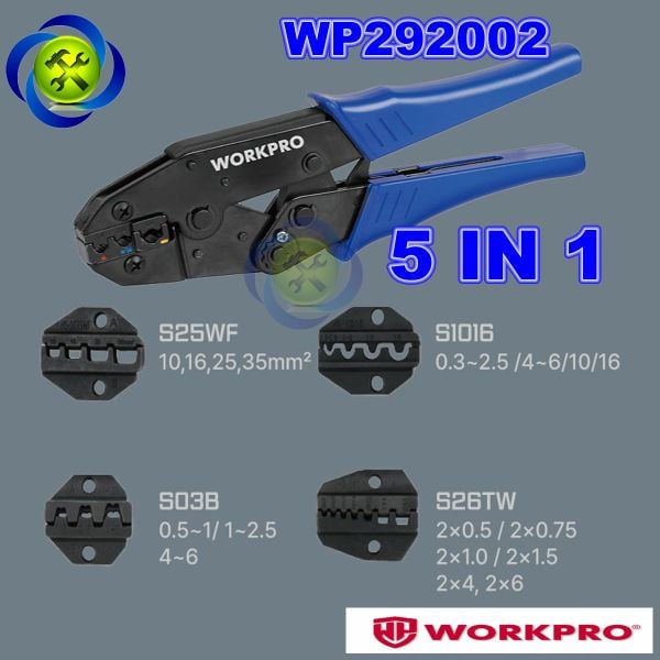 Kìm Bấm Cos Workpro WP292002 Có 5 đầu cos thay thế