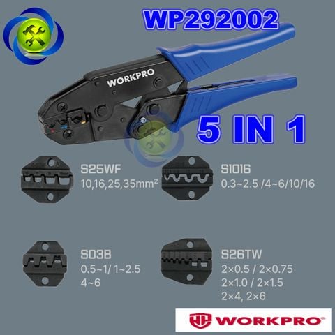 Kìm Bấm Cos Workpro WP292002 Có 5 đầu cos thay thế
