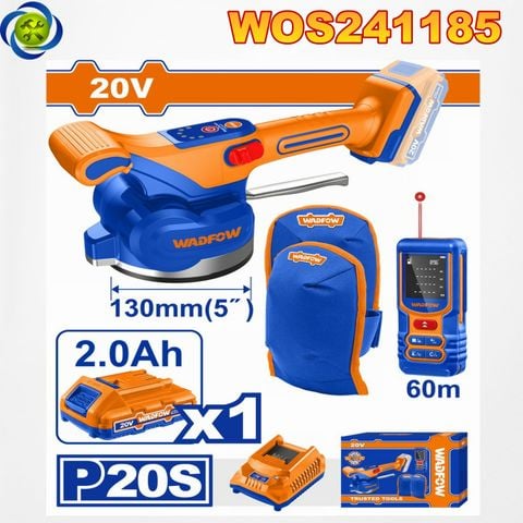 Bộ Combo Máy Rung Ốp Lát Gạch Pin 20V Và Máy Đo Khoảng Cách Tia Lazer Wadfow WOS241185