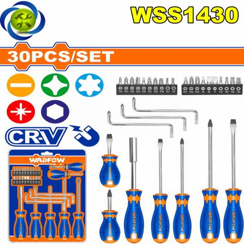 Bộ 30 Món Tua Vít Và Mũi Vít WADFOW WSS1430