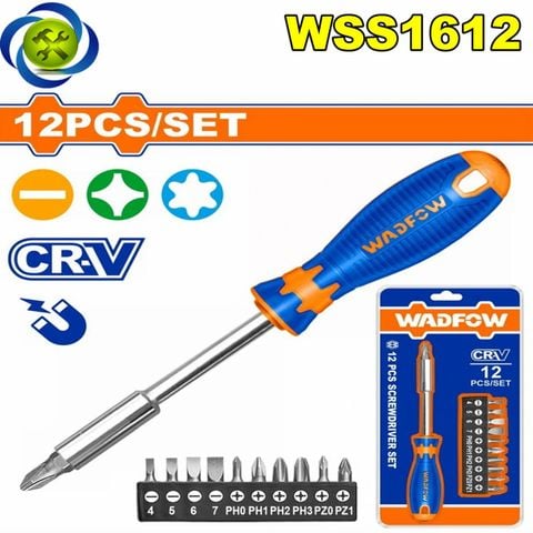 Bộ 12 Món Tua Vít Và Mũi Vít WADFOW WSS1612