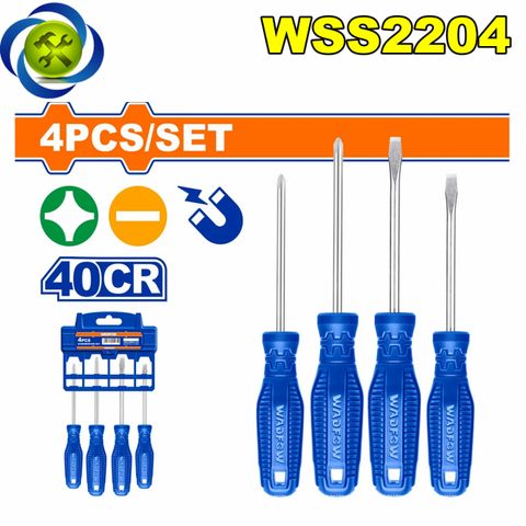 Bộ 4 Tua Vít Dẹp & Bake WadFow WSS2204