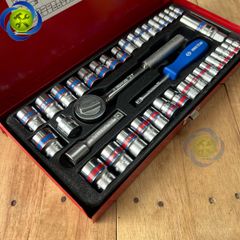 Bộ tuýp 39 chi tiết Kingtony 5032CR loại 1/4 và 3/8 inch, hệ mét và hệ inch