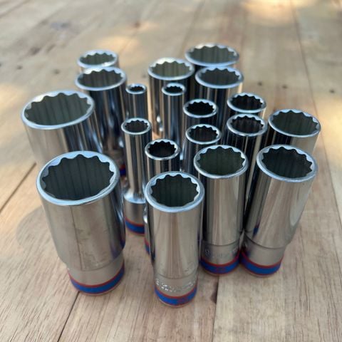 (ĐỦ SIZE) Tuýp 1/2 KINGTONY 4230 loại 12 cạnh màu trắng dài 77mm