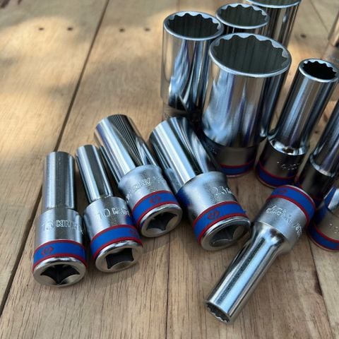 (ĐỦ SIZE) Tuýp 1/2 KINGTONY 4230 loại 12 cạnh màu trắng dài 77mm