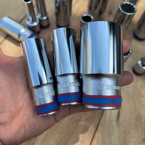 (ĐỦ SIZE) Tuýp 1/2 KINGTONY 4230 loại 12 cạnh màu trắng dài 77mm