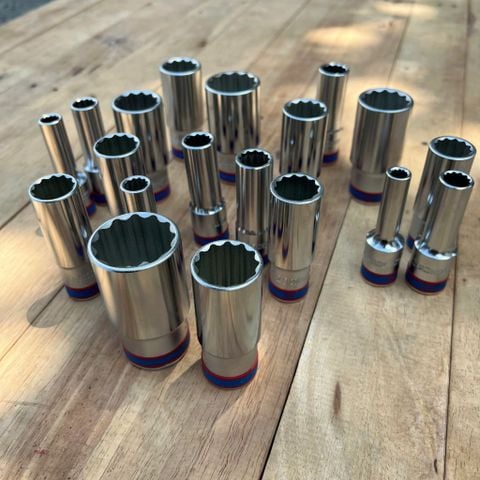 (ĐỦ SIZE) Tuýp 1/2 KINGTONY 4230 loại 12 cạnh màu trắng dài 77mm