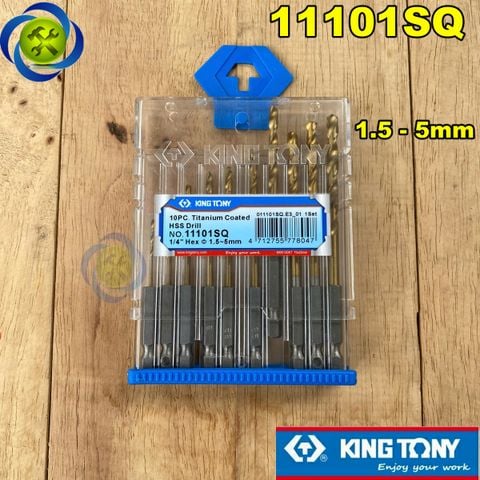 Bộ mũi khoan sắt đuôi lục giác Kingtony 11101SQ 10 mũi (1.5 -5mm)