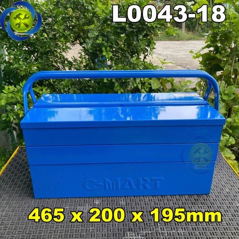 Thùng đồ nghề sắt 5 ngăn mở rộng C-Mart L0043-18 kích thước 465 x 200 x 195mm