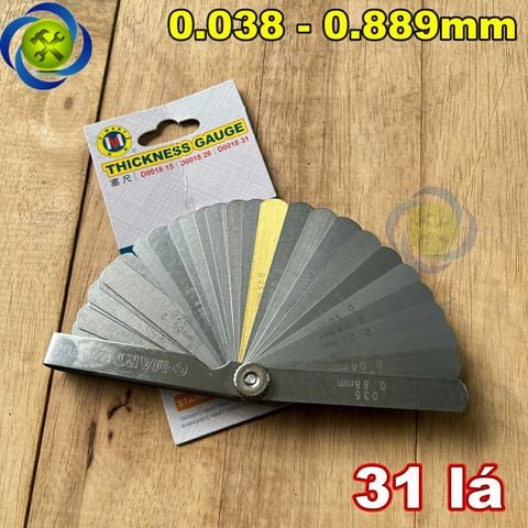 Thước lá đo khe hở C-Mart D0018-31 có 31 lá ( từ 0.04-0.88mm)