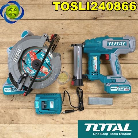 Bộ Combo 2 Máy Cưa Đĩa Và Máy Bắn Đinh Dùng Pin 20V TOTAL TOSLI240866