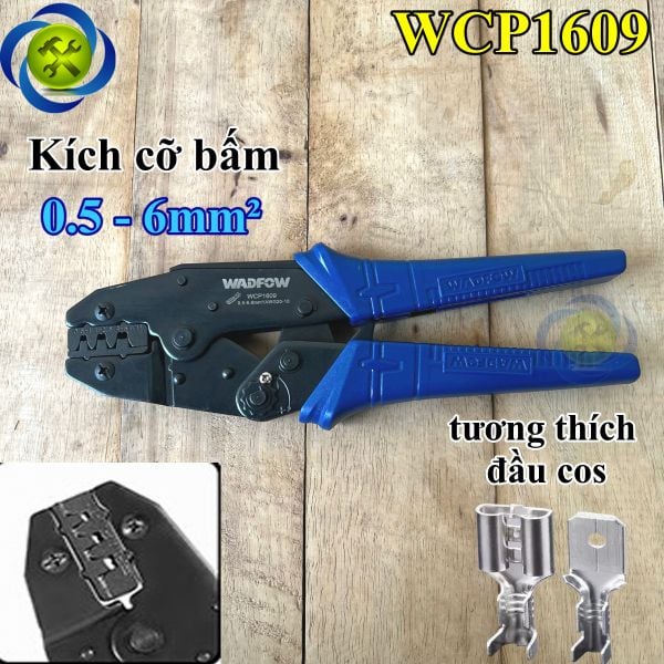 Kìm Bấm Cos Xe Máy (cos hai tầng) WADFOW WCP1609 0.5-6mm2 dài 228mm 9 inch
