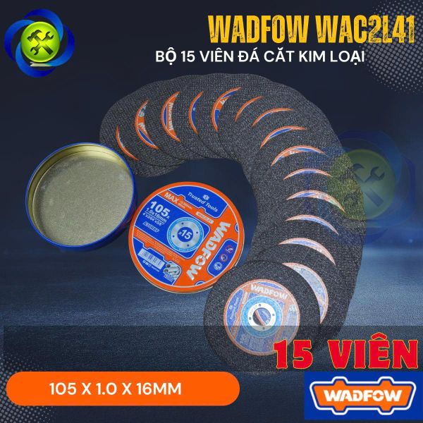 Bộ Đá Cắt Kim Loại 105mm Wadfow WAC2L41 (105 x 1 x 16mm) 15 Viên/ Hộp Sắt