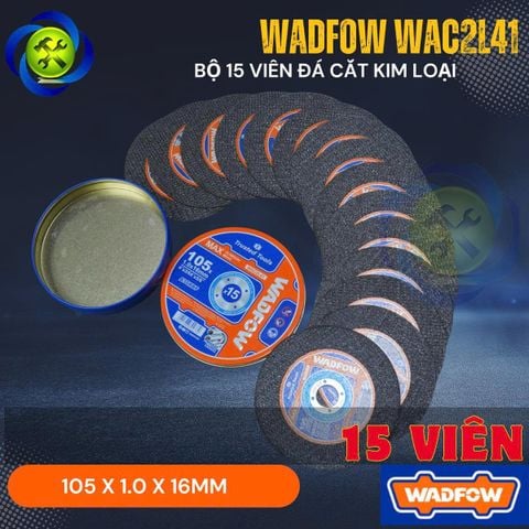 Bộ Đá Cắt Kim Loại 105mm Wadfow WAC2L41 (105 x 1 x 16mm) 15 Viên/ Hộp Sắt