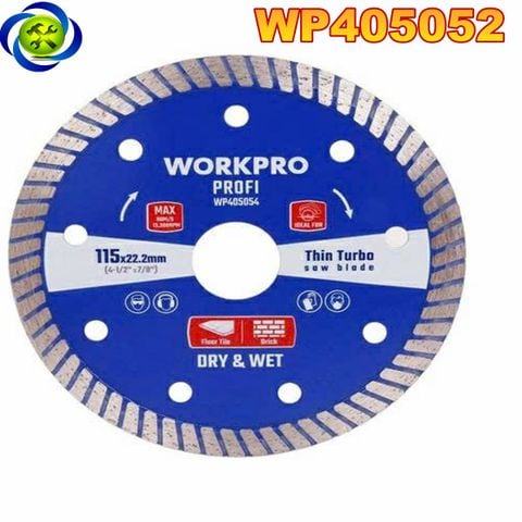 Lưỡi cưa đĩa cắt kim cương Turbo, Ultrathin Turbo để cắt chuyên nghiệp 105x20x10mm Workpro - WP405052