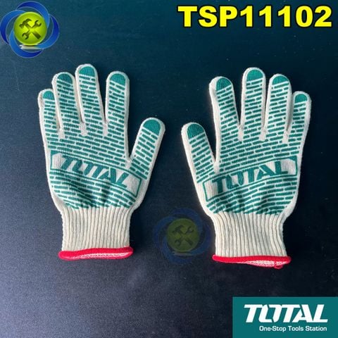 Bao Tay Lao Động Total TSP11102 Size XL (Loại Dệt Kim Có Chấm Nhựa)