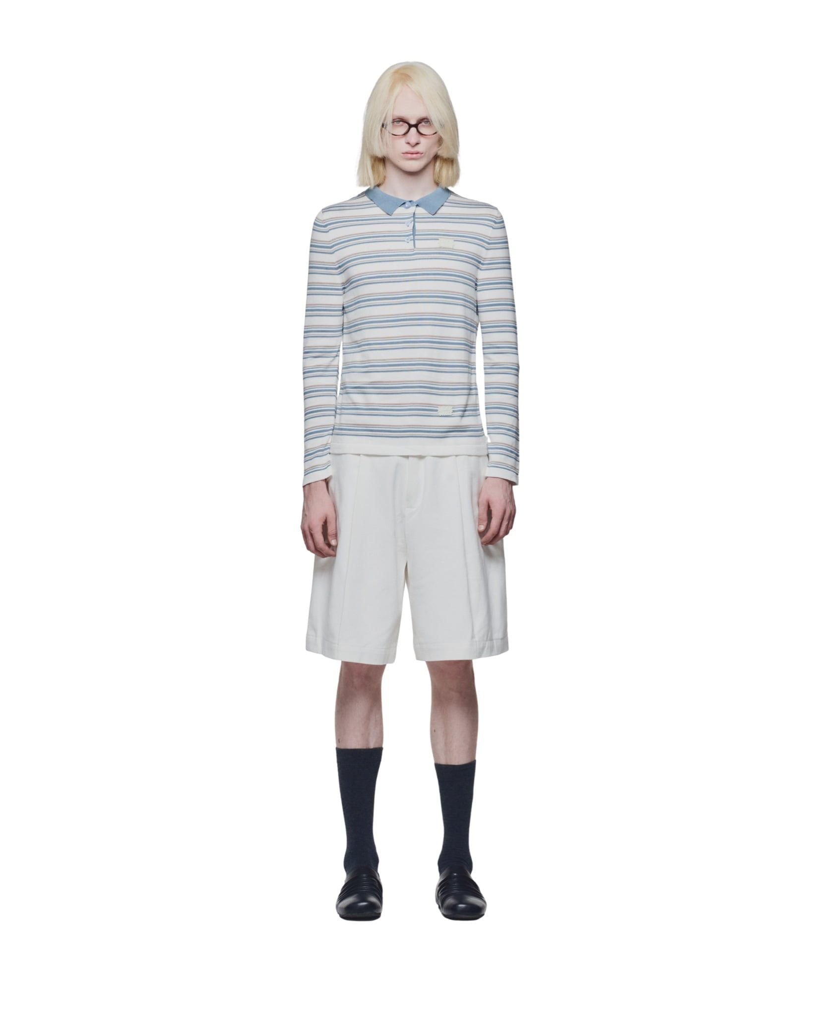DEEPSENSE KNIT POLO SHIRT - Striped Sky