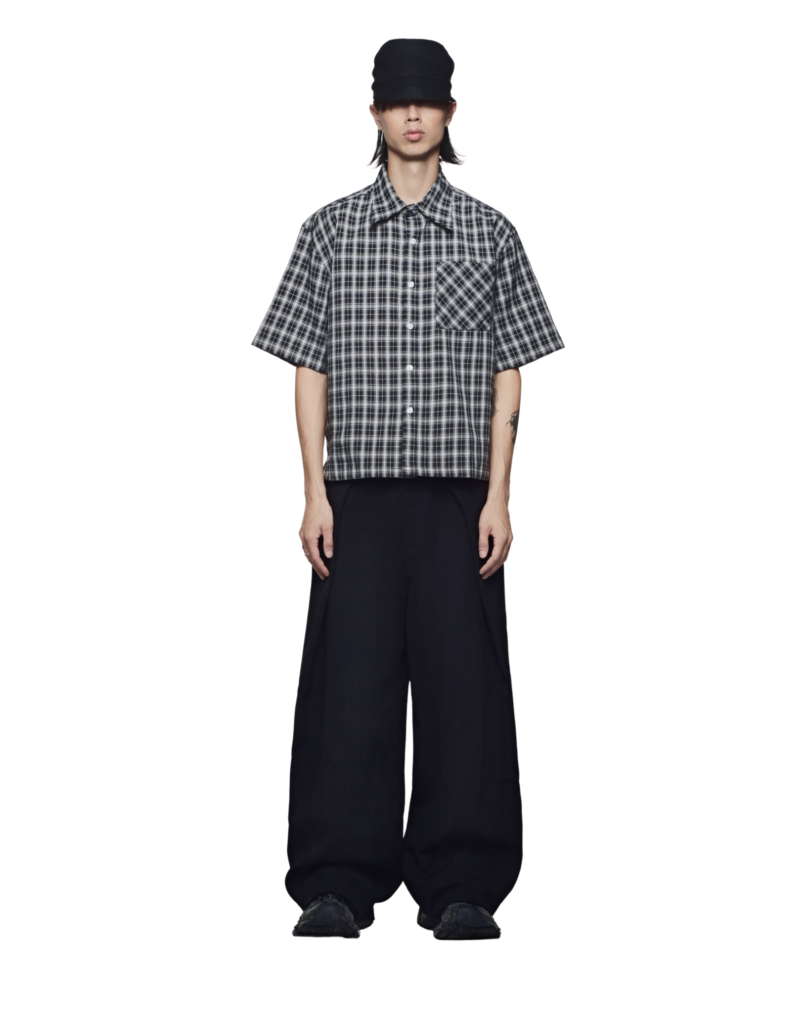 CAROLINE BOXY SHIRT 2.0 - Checked Black