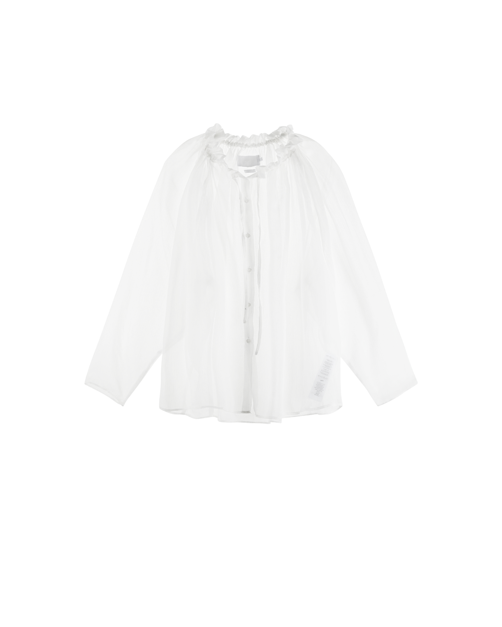 AIRY SEE-THRU SHIRT - White
