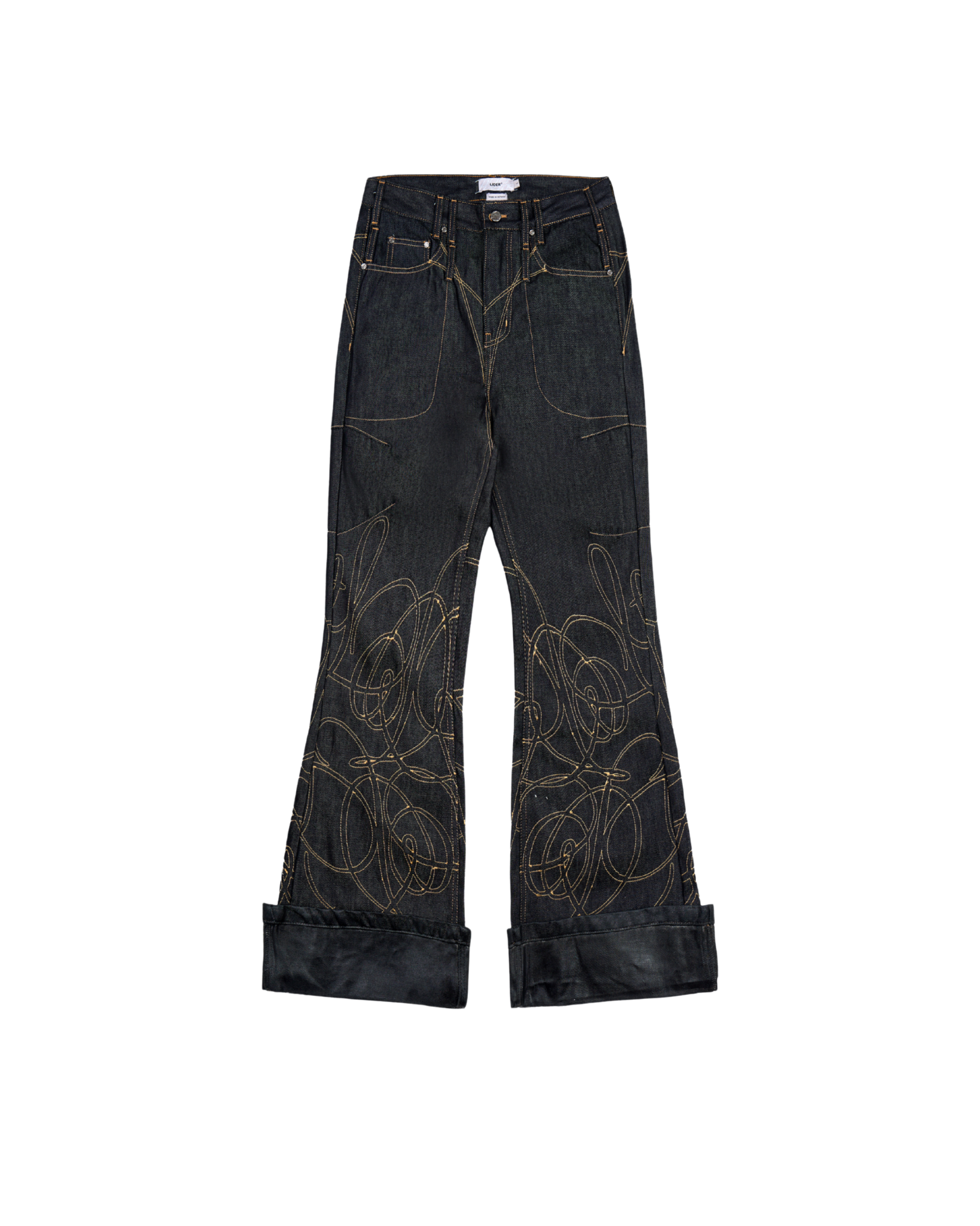 AGED FOLDOVER FLARE JEANS