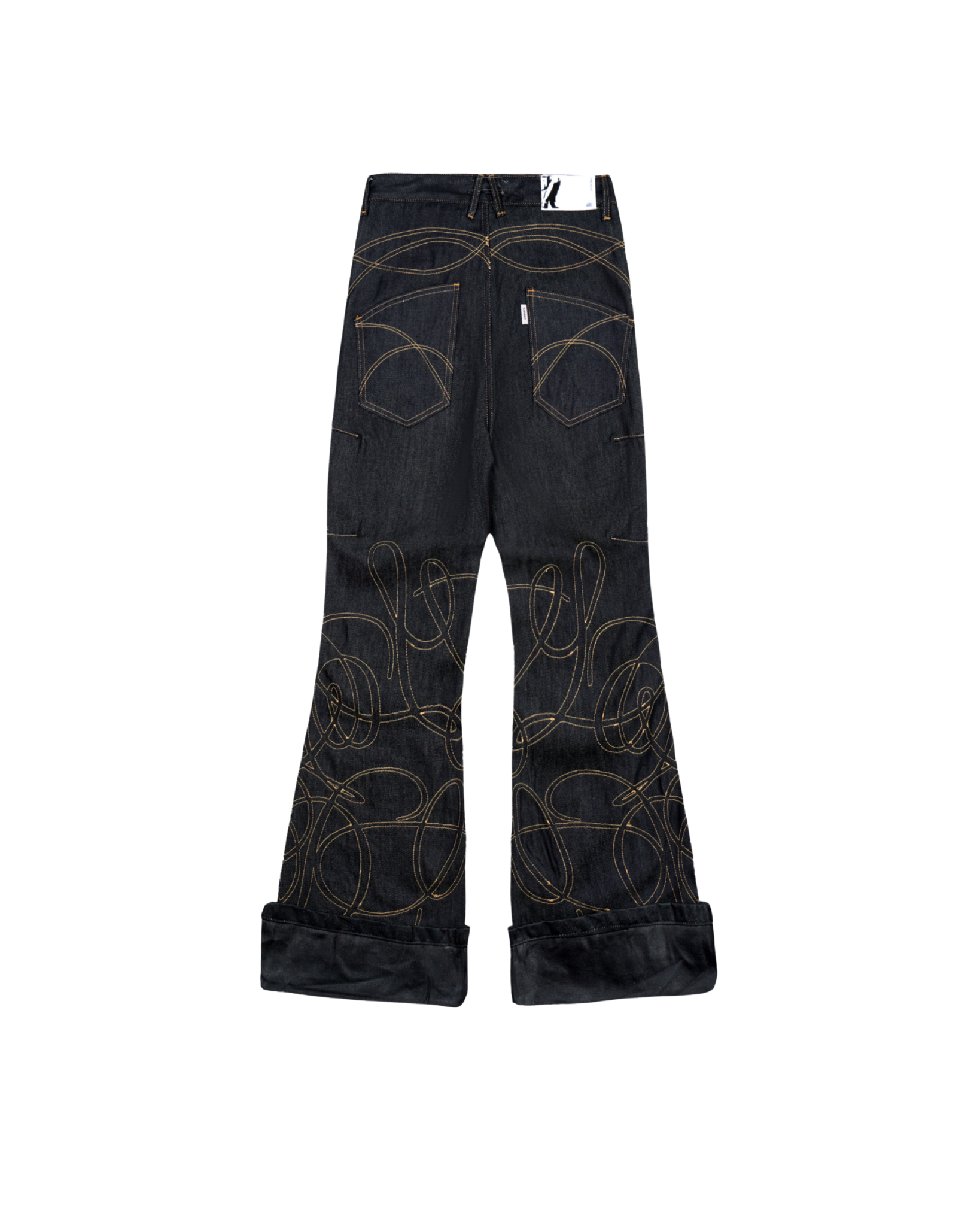 AGED FOLDOVER FLARE JEANS