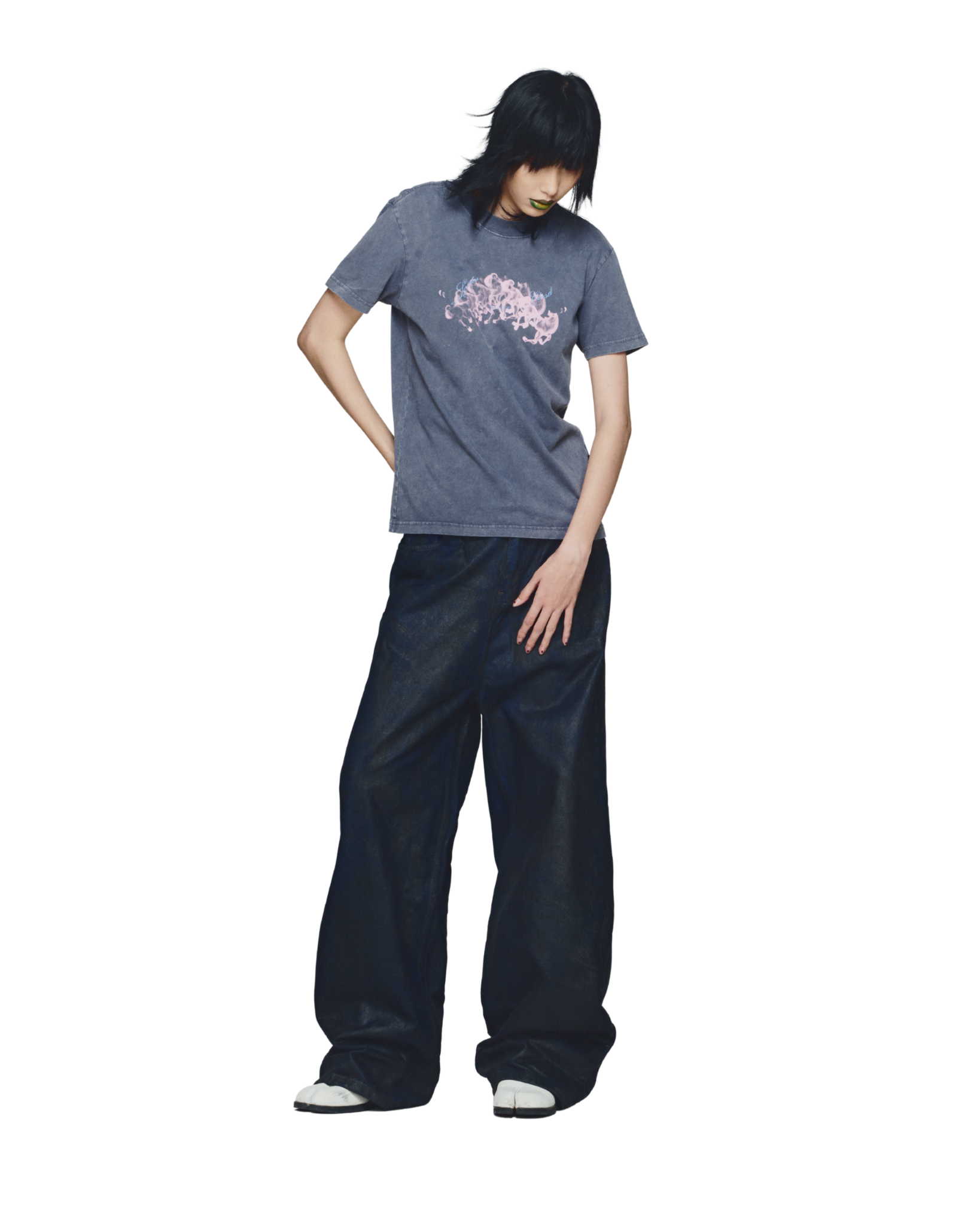 EIGHT HORSES FORWARD TEE - Airy Grey