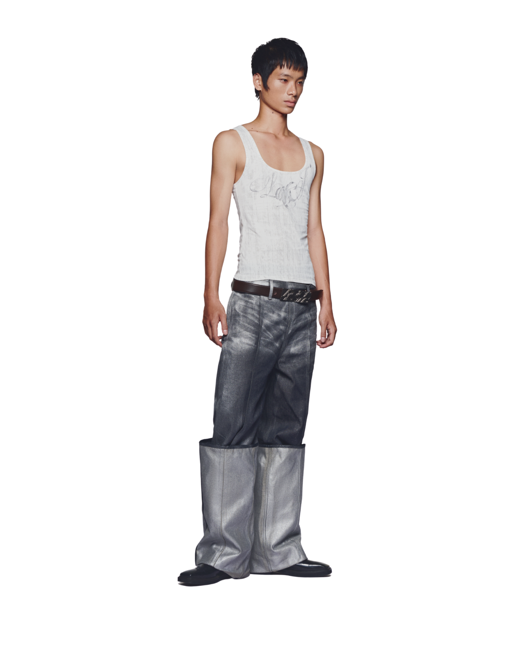 LDJ PATTERN TANK TOP - Aging White