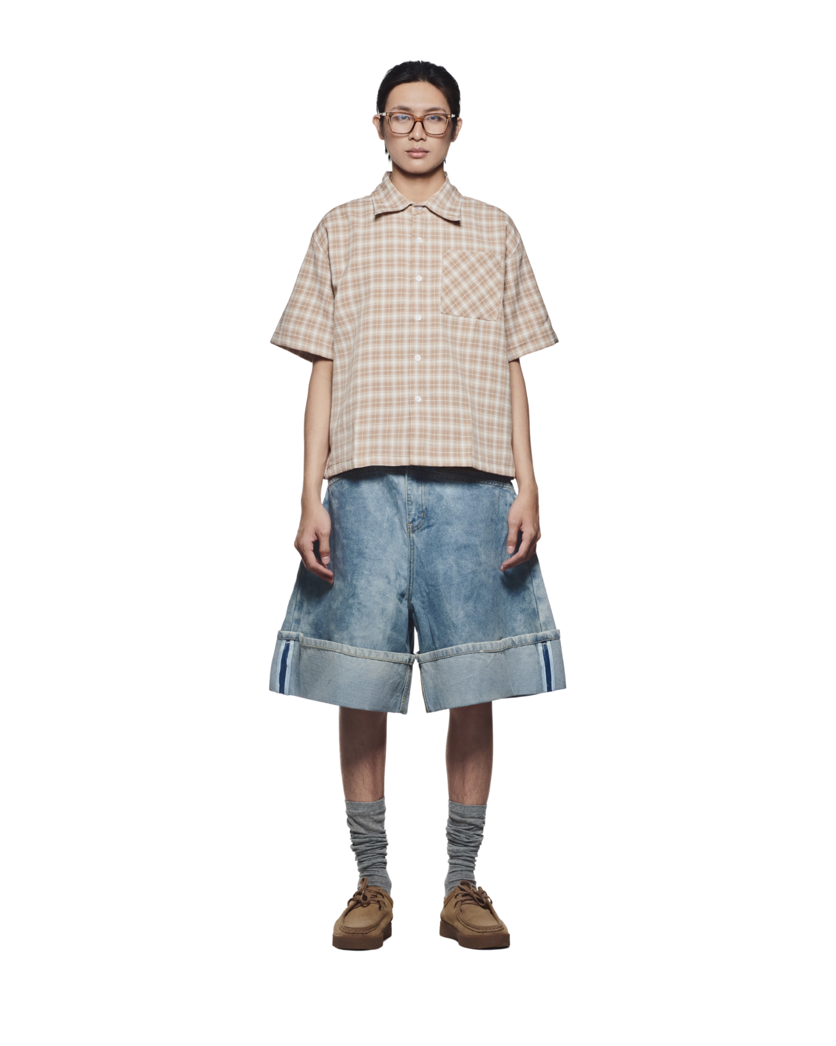 CAROLINE BOXY SHIRT 2.0 - Checked Ginger