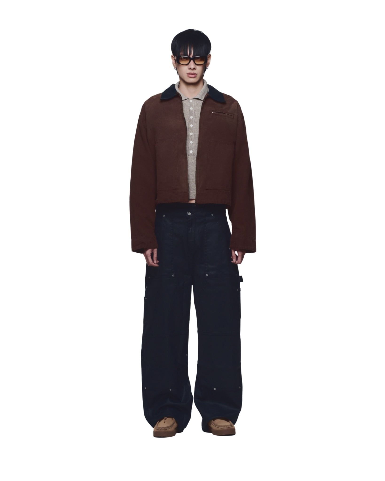 ASIAN TASTE DENIM JACKET - Coffee