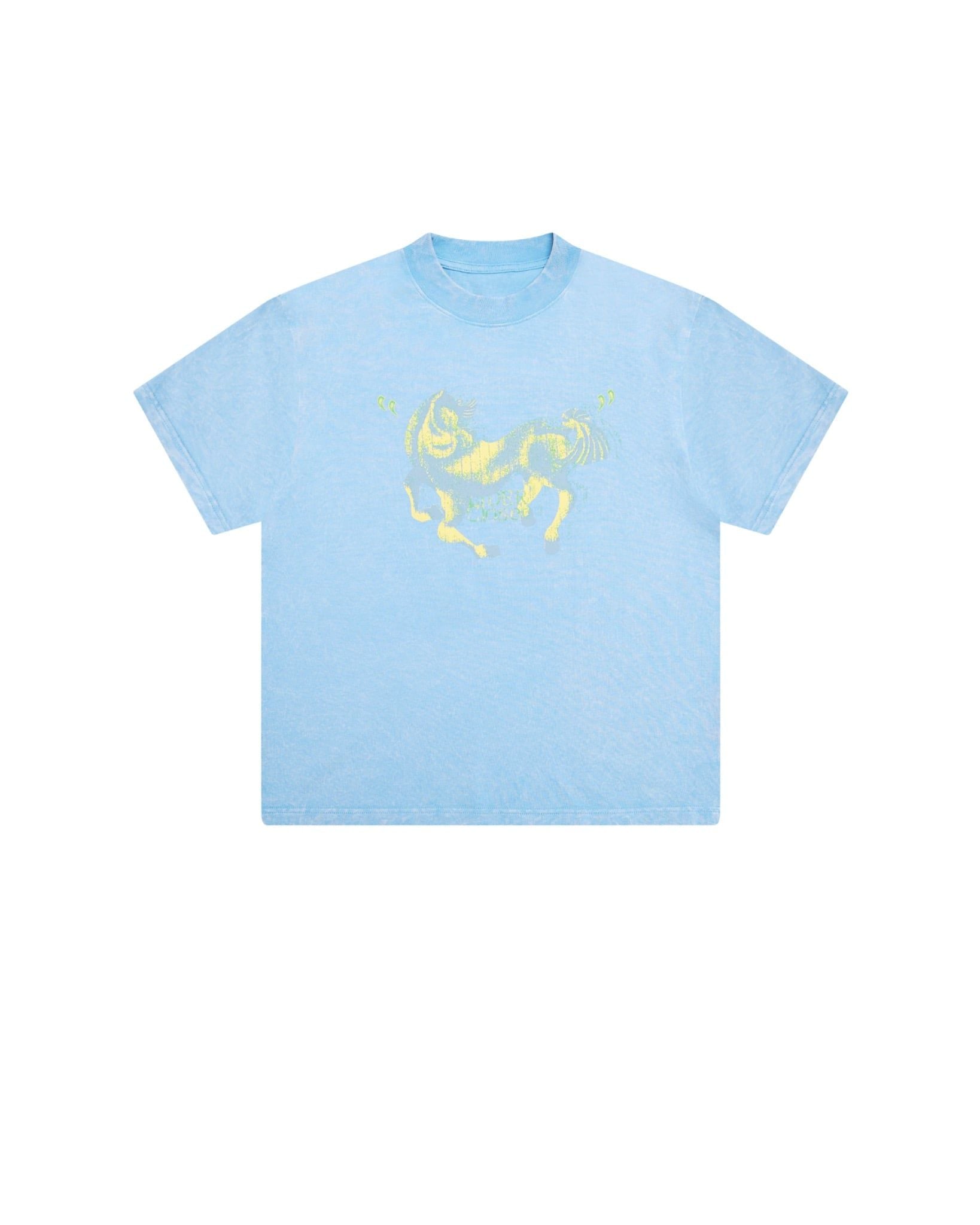 ALPHA HORSE TEE - Cloudy Blue