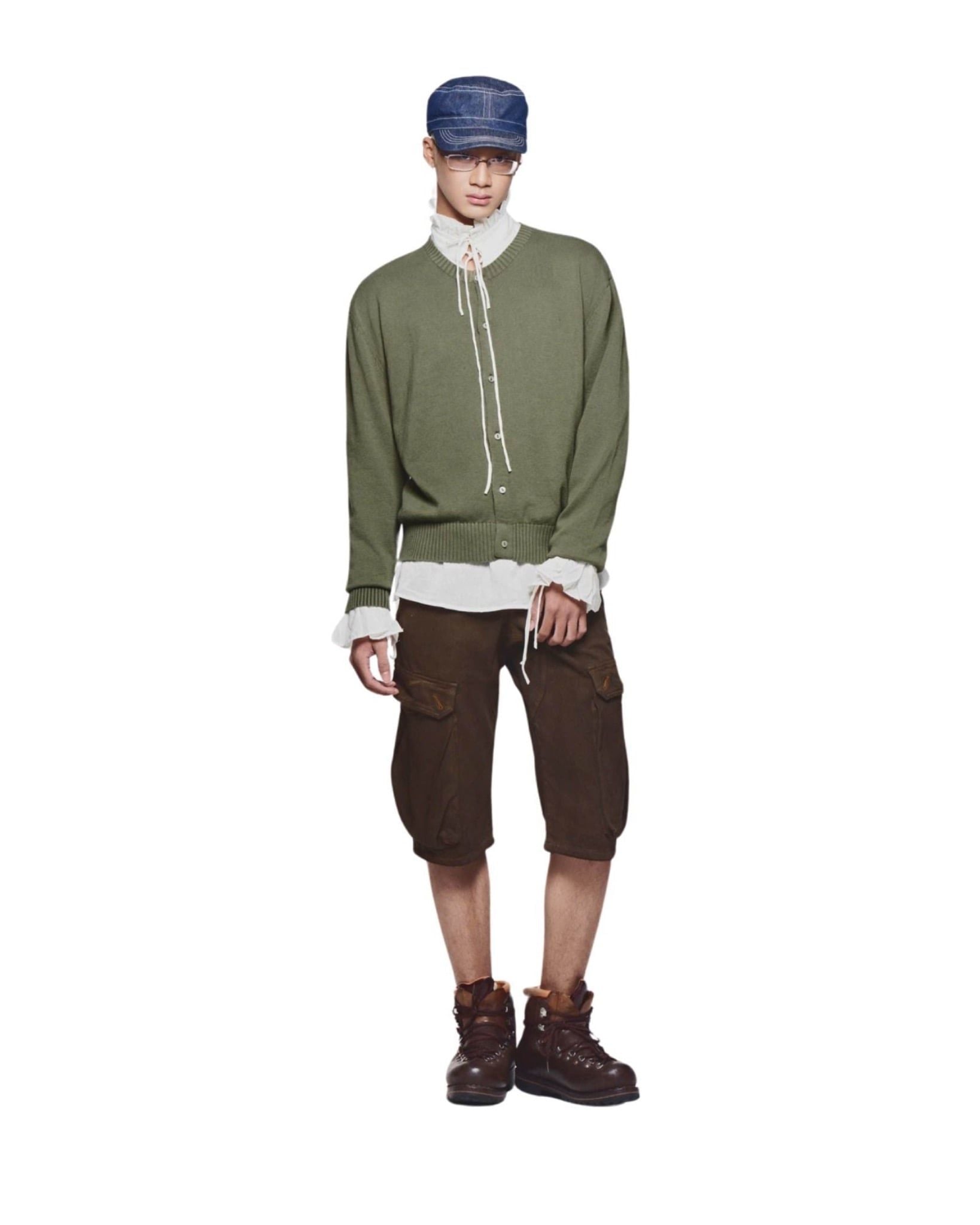 AUTUMNAL KNIT CARDIGAN - Olive