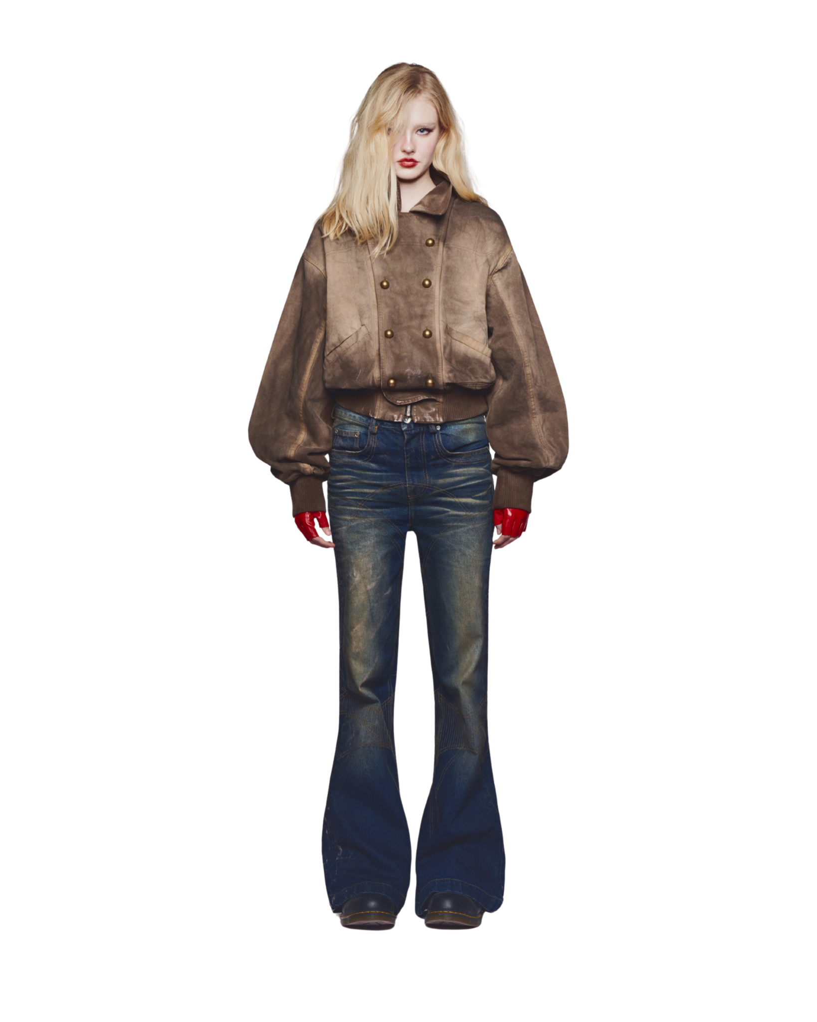 AGED FLARE JEANS
