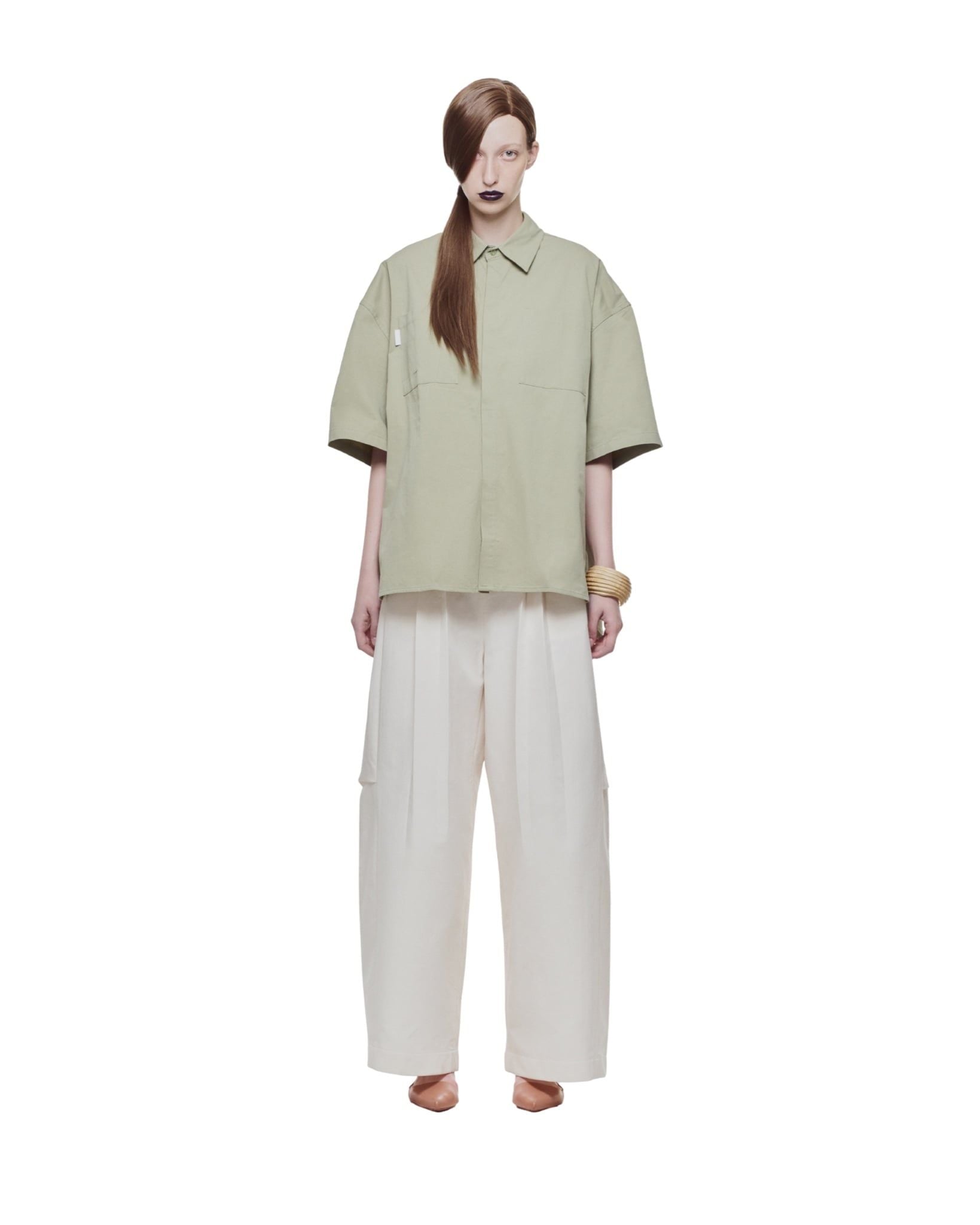 OFF DUTY BOXY SHIRT - Soft Avo