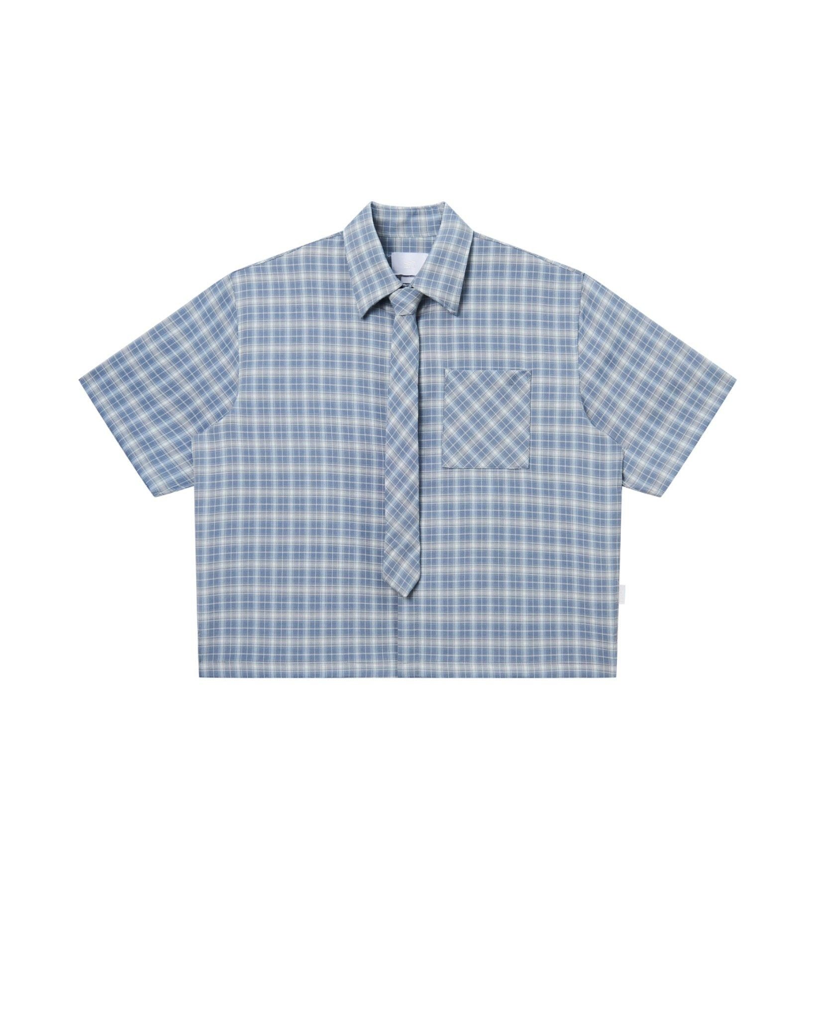 CAROLINE BOXY SHIRT 2.0 - Checked Blue