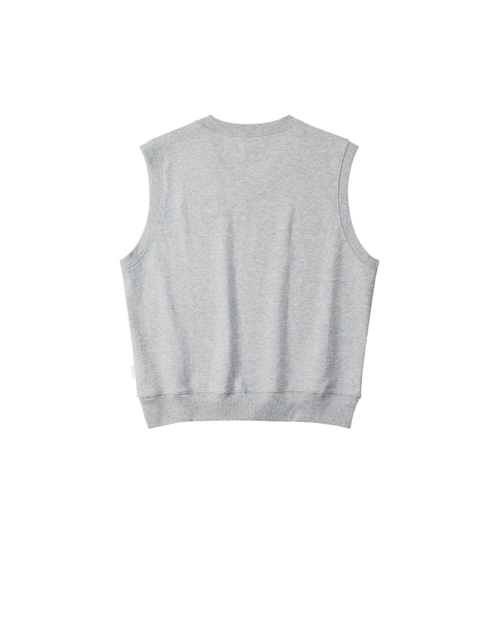 HUGGED V-NECK GILET - Soft Grey