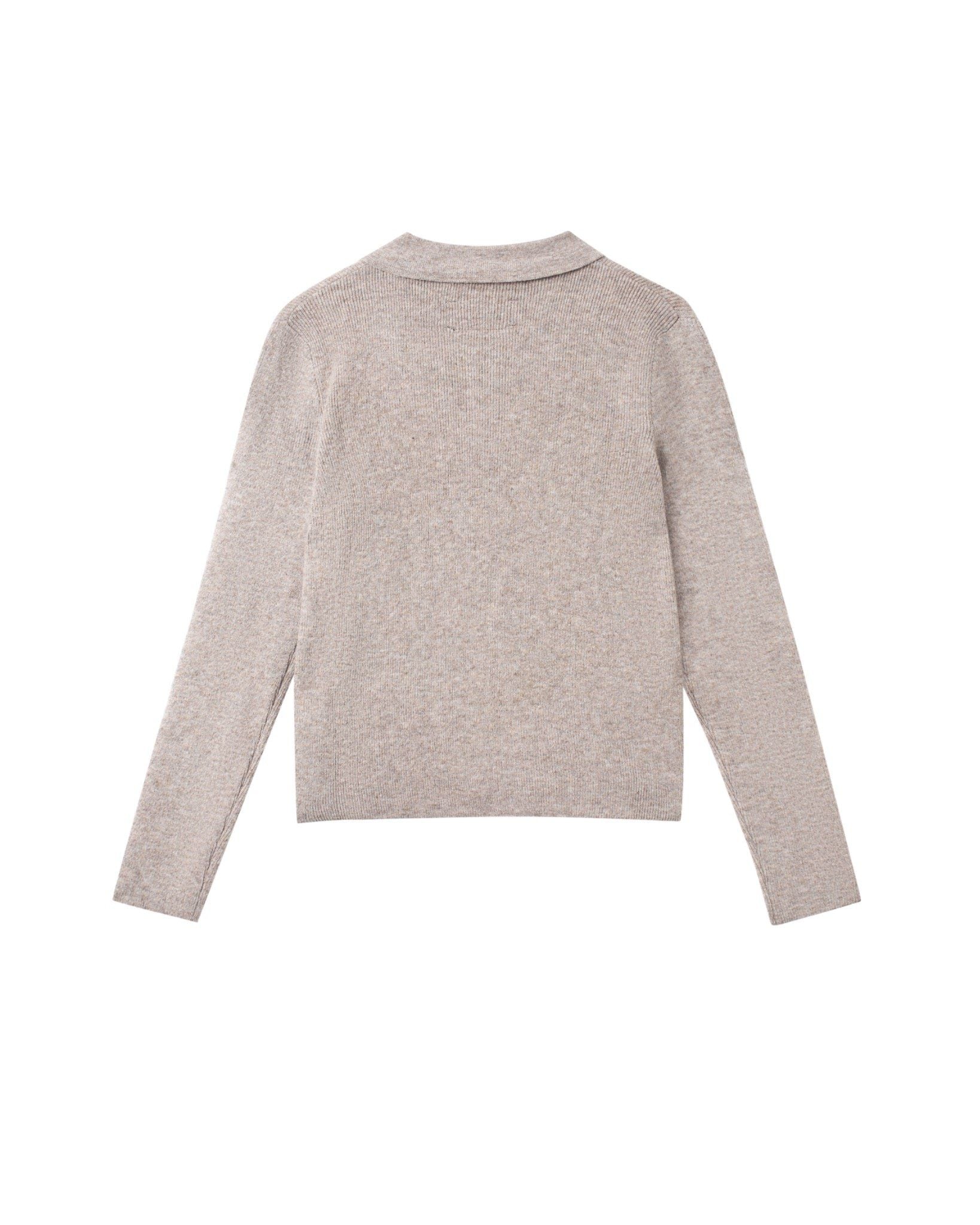 MAISON HENLEY POLO SHIRT - Oatmilk